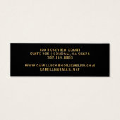 Eenvoudig Goud Monogram Sieraden Designer Oorbel Mini Visitekaartjes (Achterkant)