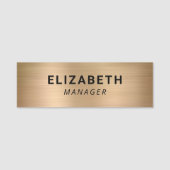 Eenvoudig goud naamplaatje (Voorkant)