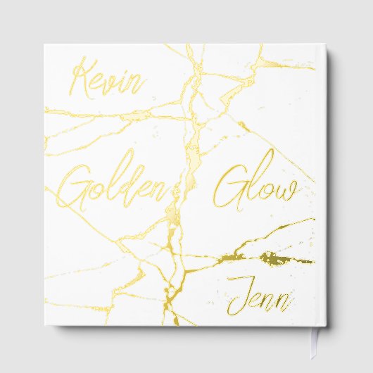 Eenvoudig goud op wit 50ste bruiloft Jubileum | Gastenboek (Achterkant)