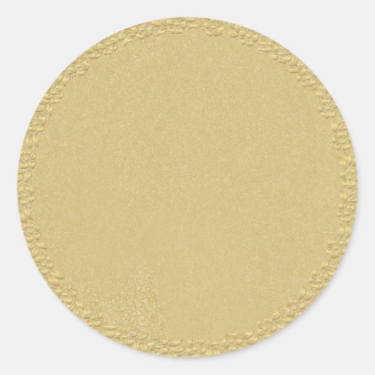 Eenvoudig  goud ronde sticker (Voorkant)