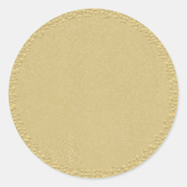Eenvoudig  goud ronde sticker
