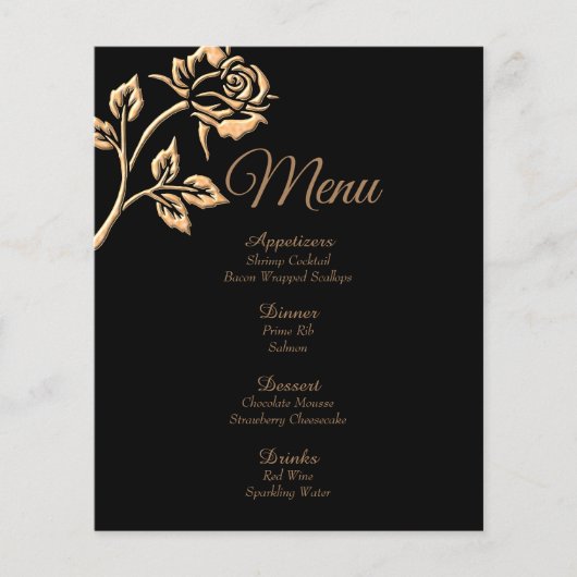 Eenvoudig Goud Roos (Voorkant)