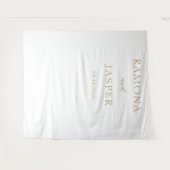 Eenvoudig goud vet moderne bruiloft wandkleed (Voorkant (horizontaal))