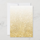 Eenvoudig Gouden Glitter Vakantie Party Kaart (Achterkant)