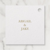 Eenvoudig gouden monogram bedankjes labels (Achterkant)