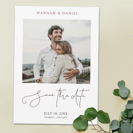 Eenvoudig grafisch minimalistisch modern script fo save the date