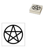 Eenvoudig grafisch pentakel 	rubberstempel (Gestempeld)