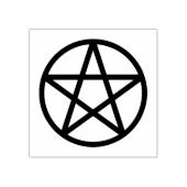 Eenvoudig grafisch pentakel 	rubberstempel (Afrduk)