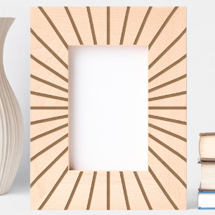 Eenvoudig grafisch zonnestraalpatroon gegraveerde lijstjes