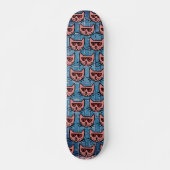Eenvoudig grappig kattenpatroon Skateboard (Voorkant)