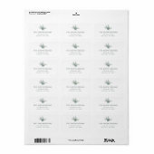 Eenvoudig Greenerage Foliage Return Address Label (Full Sheet)