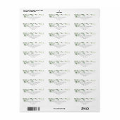 Eenvoudig Greenery Leaves Return Address Label (Full Sheet)