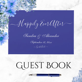 Eenvoudig Grieks Koninklijk Blauw, elegant, modern Gastenboek