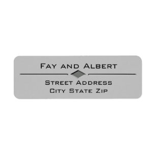 Eenvoudig grijs Diamond Etiket