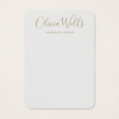 Eenvoudig, grijs, grijs, gouden beeldscherm voor K Visitekaartje (Voorkant)