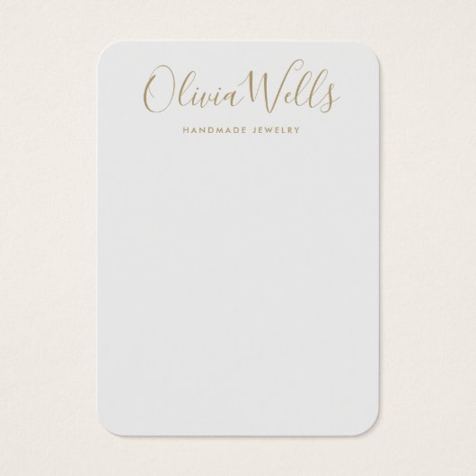 Eenvoudig, grijs, grijs, gouden beeldscherm voor K Visitekaartje (Voorkant)