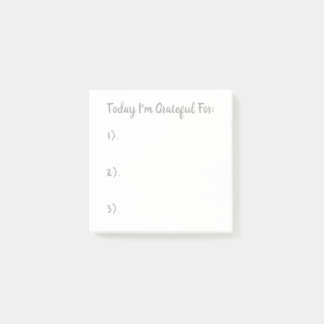 Eenvoudig grijs op witte dankbaarheid post-it® notes