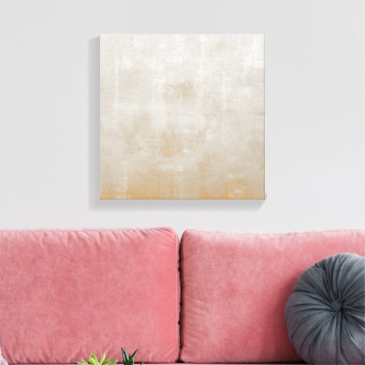Eenvoudig grijs Oranje rustig abstract Canvas Afdruk (Insitu (Woonkamer))