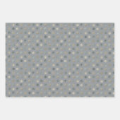 Eenvoudig grijs & zilveren polka stippen modern & inpakpapier vel (Voorkant 2)
