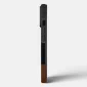 Eenvoudig grijs zwart-bruin-minimalistisch Case-Mate iPhone case (Achterkant / Links)