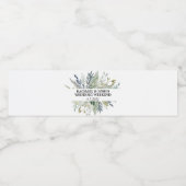 Eenvoudig groen- en olievraaghuwelijk waterfles etiket (Enkel label)