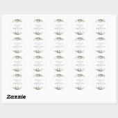 Eenvoudig groen Eucalyptus Botanisch Ronde Sticker (Vel)