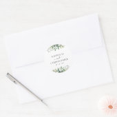 Eenvoudig groen Eucalyptus Botanisch Ronde Sticker (Envelop)