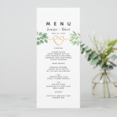 Eenvoudig groen Eucalyptus Elegant Wedding Menu (Staand voorkant)