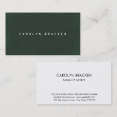 Eenvoudig Groen gestructureerd Achtergrond Visitek Visitekaartje (Voorkant / Achterkant)