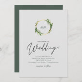 Eenvoudig groen leest voor handschrift, stijl wedd (Voorkant / Achterkant)