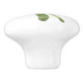 Eenvoudig groen lef, Natuur Keramische Knop (Zijkant)