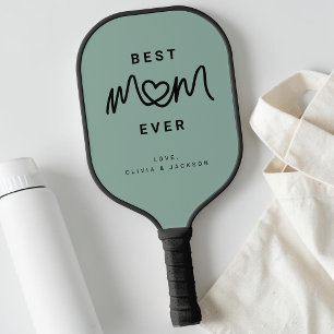 Eenvoudig Groen Leuk Schrift Leuk Modern Beste Moe Pickleball Paddle