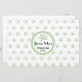 Eenvoudig groen Lotus Soap Wrapping Paper Briefpapier (Voorkant / Achterkant)