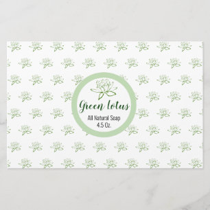 Eenvoudig groen Lotus Soap Wrapping Paper Briefpapier