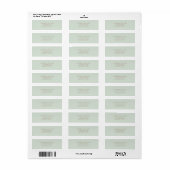 Eenvoudig groen & namaakgoud retouradres etiket (Full Sheet)