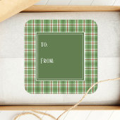 Eenvoudig groen Schattige geplakt minimalistisch p Vierkante Sticker