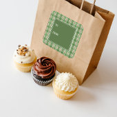 Eenvoudig groen Schattige geplakt minimalistisch p Vierkante Sticker