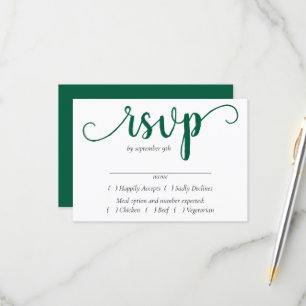 Eenvoudig groen script   Activiteiten in de omgevi RSVP Kaartje