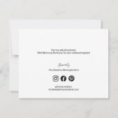 Eenvoudig groen wit bedrijf Logo Social Bedankt (Achterkant)