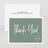 Eenvoudig groen wit bedrijf Logo Social Bedankt (Voorkant / Achterkant)