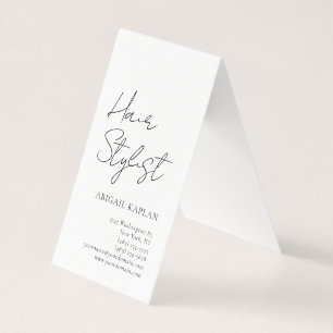 Eenvoudig Hairstylist Modern Minimalistisch Elegan Visitekaartjes