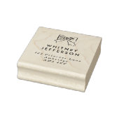 Eenvoudig handgeschreven adres 	rubberstempel (Stempel)