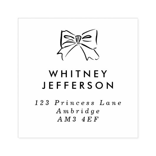 Eenvoudig handgeschreven adres 	rubberstempel (Afrduk)