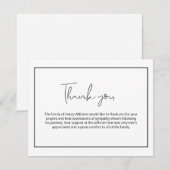 Eenvoudig handgeschreven briefje Hartelijk dank Bedankkaart (Voorkant / Achterkant)