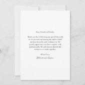 Eenvoudig handgeschreven handgeschreven handschrif bedankkaart (Achterkant)