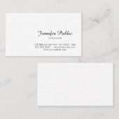 Eenvoudig handgeschreven kalligrafie visitekaartje (Voorkant / Achterkant)