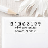 Eenvoudig, handgeschreven retouradres etiket (Insitu)