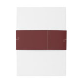 Eenvoudig handgeschreven script Bourgondische brui Uitnodigingen Wikkel (Achterkant Voorbeeld)