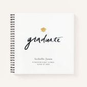 Eenvoudig handgeschreven script White Photo Afstud Notitieboek (Voorkant)