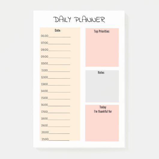 Eenvoudig handschrift dagelijkse plannertaken om l post-it® notes (Voorkant)